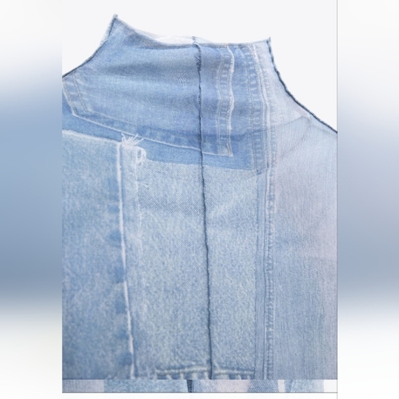 ZARA Patchwork Tulle Dress Stretch Size-M - Picture 7 of 15